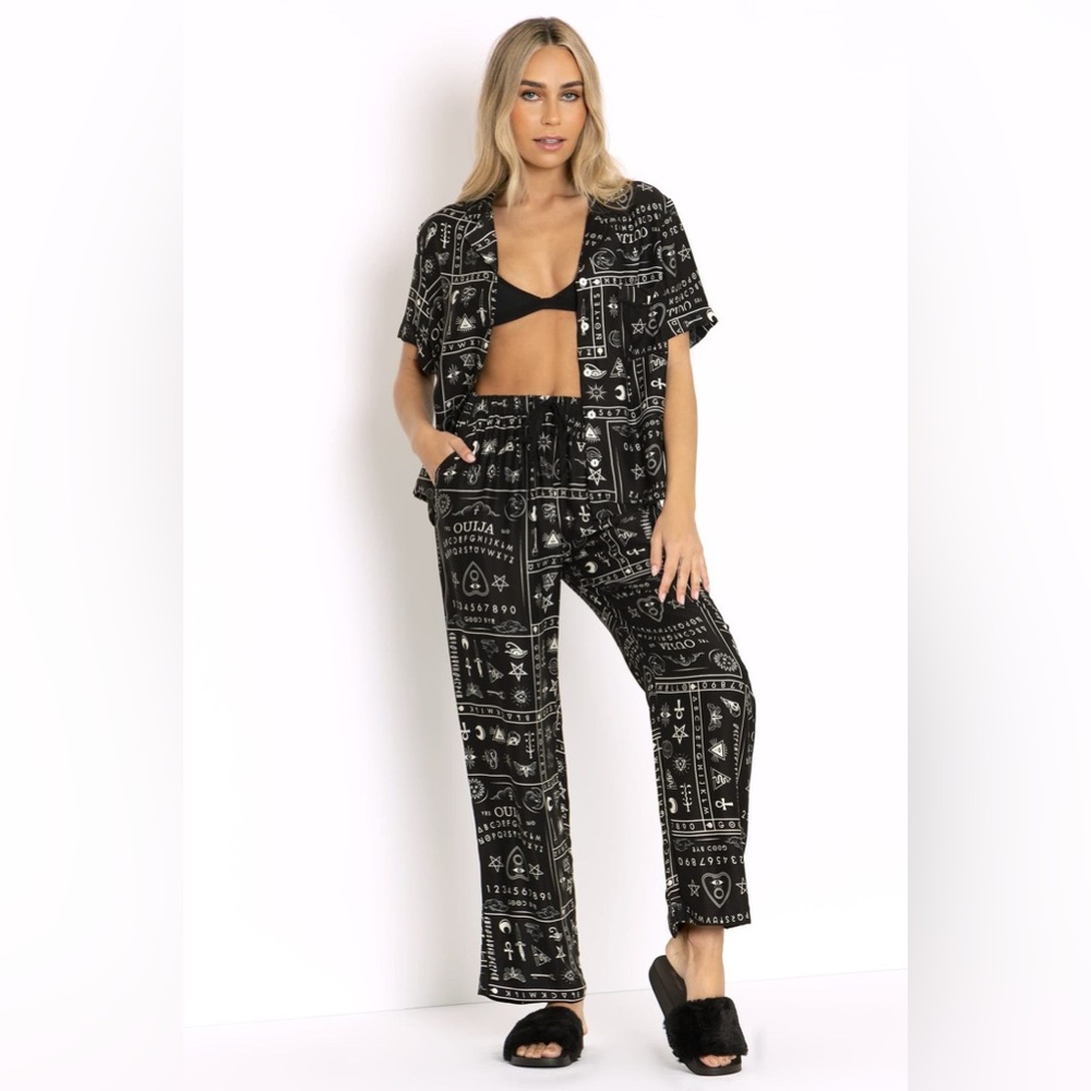BlackMilk Clothing OUIJA LIGHT SLEEP PANTS - LIMITED